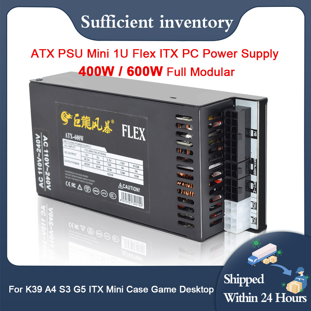 Flex Atx Power Supply 600W 1U - Yeni PC güç kaynağı 400W 600W